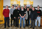 Gruppenbild ohne Dame - Sieger des ADSAC Nordbaden Motorradslalom Pokals 2010